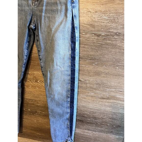 Agolde Jeans Womens 25 Toni Mid Rise Straight Leg Swerve Two Tone Racer Stripe - Picture 6 of 11